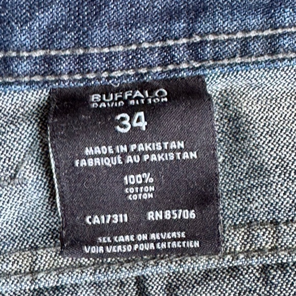 Buffalo King Basic Slim Bootcut Jeans Men’s Dark Wash Size 34 x 29 - Picture 6 of 13